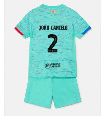 Maillot de foot Barcelona Joao Cancelo #2 Troisième enfant 2023-24 Manches Courte (+ pantalon court)